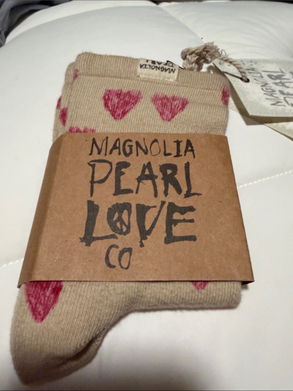 Magnolia Pearl Cotton Heart Socks, NWT - Picture 2 of 10